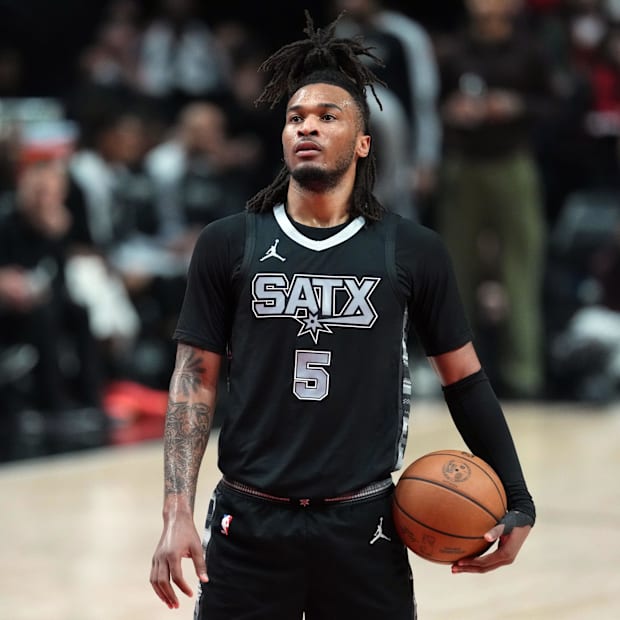 San Antonio Spurs guard Stephon Castle