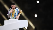 Messi with his trophy
