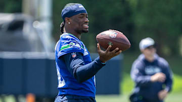 Seattle Seahawks quarterback Jalen Milroe (6)
