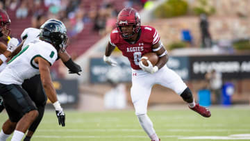 NMSU defensive back Andre Seldon runs the ball during the NMSU football game against Hawai'i on Saturday, Sept. 24, 2022, at the Aggie Memorial Stadium.

Nmsu V Hawaii