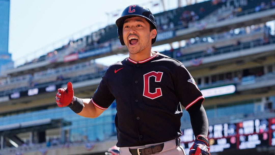 Sep 13, 2026; Minneapolis, Minnesota, USA; Cleveland Guardians left fielder Steven Kwan (38) celebrates his solo home run against the Minnesota Twins in the first inning at Target Field. Mandatory Credit: Bruce Kluckhohn-Imagn Images Sep 13, 2026; Minneapolis, Minnesota, USA; Cleveland Guardians left fielder Steven Kwan (38) celebrates his solo home run against the Minnesota Twins in the first inning at Target Field. Mandatory Credit: Bruce Kluckhohn-Imagn Images