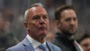 Dec 18, 2022; Saint Paul, Minnesota, USA; Minnesota Wild head coach Dean Evason looks on during the first period against the Ottawa Senators at Xcel Energy Center.