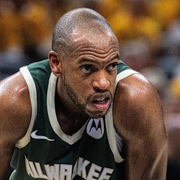 Milwaukee Bucks forward Khris Middleton (22) during game three of the first round for the 2024 NBA playoffs against the Indiana Pacers at Gainbridge Fieldhouse. 