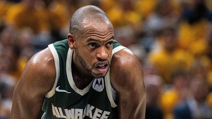 Milwaukee Bucks forward Khris Middleton (22) during game three of the first round for the 2024 NBA playoffs against the Indiana Pacers at Gainbridge Fieldhouse. 