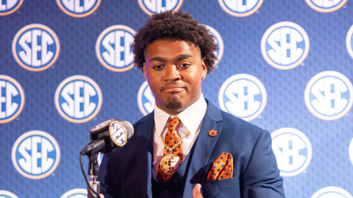 Auburn Tigers defensive end Keldric Faulk is the only true sophomore to speak for the Tigers at SEC Media Days.