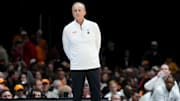 Tennessee Volunteers head coach Rick Barnes watches during the second half of a game against the Houston Cougars on Sunday, March 30, 2025, during the Elite Eight round of the NCAA March Madness tournament at Lucas Oil Stadium in Indianapolis. Houston defeated Tennessee 69-50.