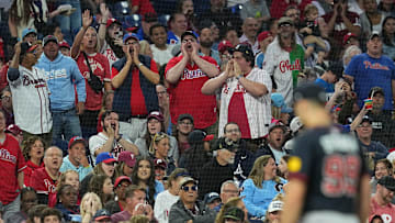 Phillies fans booed Braves starter Spencer Strider after hitting Bryce Harper in the elbow with a fastball