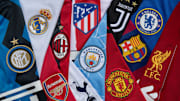The Club Badges of the 12 European Super League teams