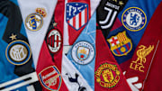 The Club Badges of the 12 European Super League teams