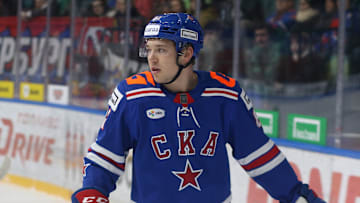 Devils rookie forward Arseny Gritsyuk playing for SKA Saint Petersburg in the Kontinental Hockey League.