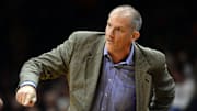 Nov 20, 2015; Boulder, CO, USA; Portland Pilots head coach Eric Reveno call out in the first half against the Colorado Buffaloes at the Coors Events Center. Mandatory Credit: Ron Chenoy-Imagn Images