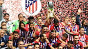 El Atlético de Madrid celebrando el triunfo en la Supercopa de Europa	de 2018, cuando venció al Real Madrid 