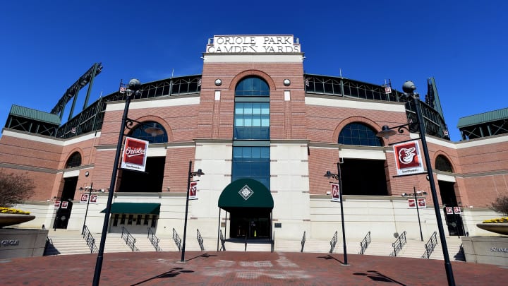 Mar 26, 2020; Baltimore, Maryland, USA; A general view of the home plate entrance gate on what was