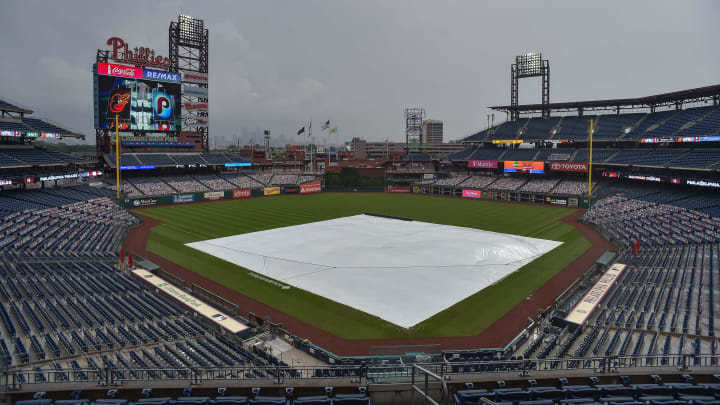 With rain featured throughout the east coast on Tuesday, the Miami Marlins at the Philadelphia Phillies game may end up getting postponed today.