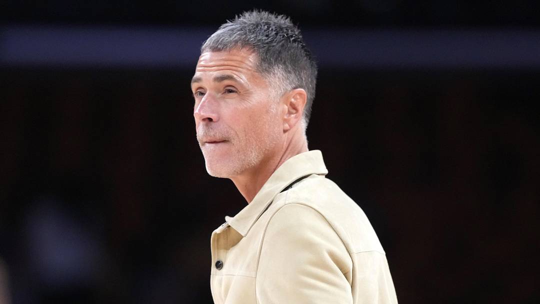 Apr 18, 2026; Los Angeles, California, USA; Los Angeles Lakers general manager Rob Pelinka watches during game one of the first round of the 2026 NBA Playoffs against the Houston Rockets at Crypto.com Arena. Mandatory Credit: Kirby Lee-Imagn Images Apr 18, 2026; Los Angeles, California, USA; Los Angeles Lakers general manager Rob Pelinka watches during game one of the first round of the 2026 NBA Playoffs against the Houston Rockets at Crypto.com Arena. Mandatory Credit: Kirby Lee-Imagn Images