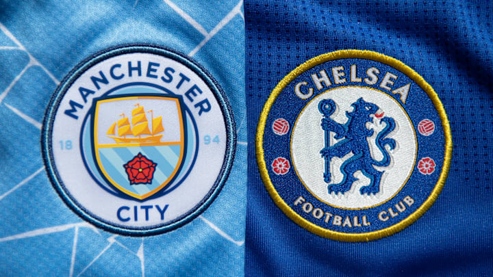 The Club Badges of Chelsea FC and Manchester City FC