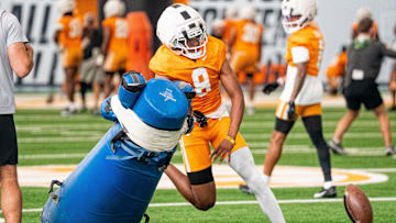 Tennessee defensive back Colton Hood (8) during Vols' football's first day of fall camp in Knoxville on July 30, 2025.