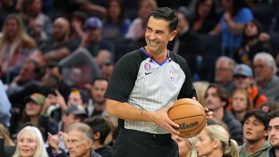 NBA referee Zach Zarba. | Darren Yamashita-Imagn Images