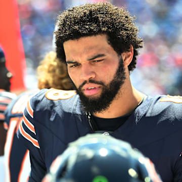 Caleb Williams gets set to put his helmet back on and take the field in preseason. The rookie's debut is Sunday at Soldier Field.