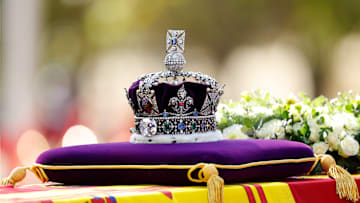 The Coffin Carrying Queen Elizabeth II Is Transferred From Buckingham Palace To The Palace Of