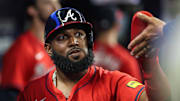 Atlanta Braves designated hitter Marcell Ozuna