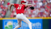 Cincinnati Reds pitcher Nick Lodolo (40) throws a pitch in the first inning of the MLB interleague game between the Cincinnati Reds and Chicago White Sox, Wednesday, May 14, 2025, at Great American Ball Park in Downtown Cincinnati.