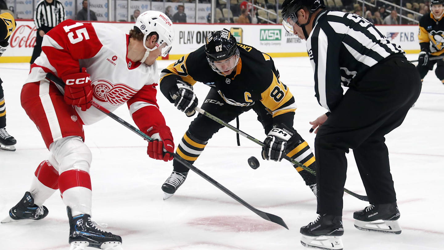 Detroit Red Wings vs. Pittsburgh Penguins Game Delayed