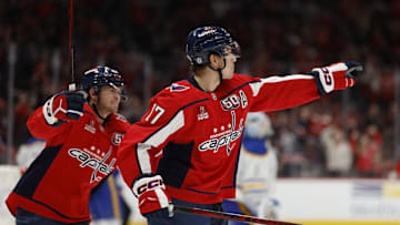 Dylan Strome, Washington Capitals Mandatory Credit: Geoff Burke-Imagn Images