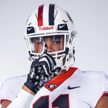 2026 tight end prospect Kaiden Prothro during a recruiting visit to the University of Georgia. 