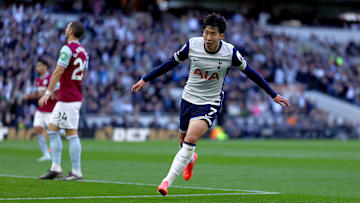 Heung Min-Son celebrates his goal at the weekend