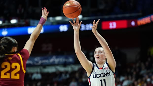 Wisconsin high school girls basketball: UConn freshman guard Allie Ziebell attempts a shot in a non-conference game 2024