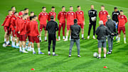 La Macedonia in allenamento
