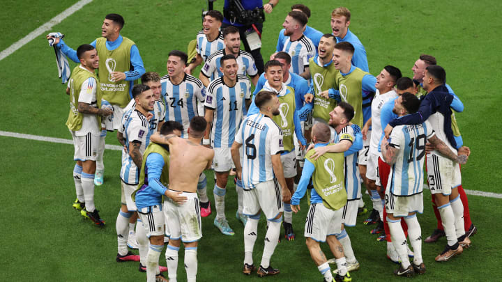 Argentina's Nahuel Molina scores goal vs. Netherlands in 34