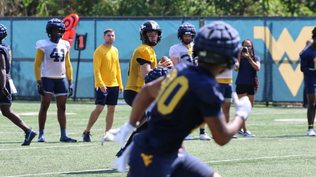 West Virginia University quarterback Nicco Marchiol.