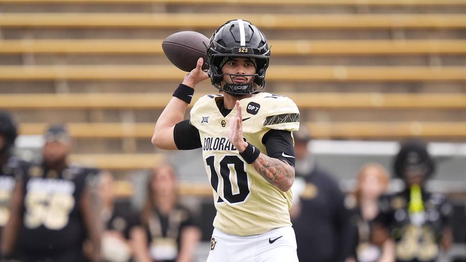 Colorado quarterback Julian Lewis prepares to pass the ball during the spring game.