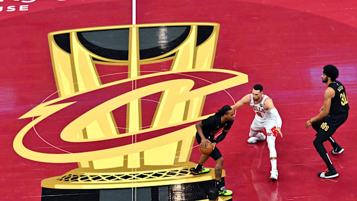 Darius Garland, Jarrett Allen, Cleveland Cavaliers - Emirates NBA Cup