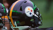 Dec 15, 2024; Philadelphia, Pennsylvania, USA; Pittsburgh Steelers helmet on the sidelines against the Philadelphia Eagles at Lincoln Financial Field. Mandatory Credit: Eric Hartline-Imagn Images
