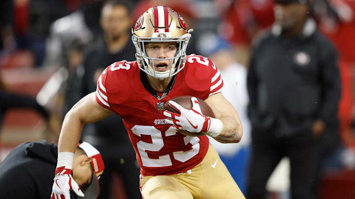 San Francisco 49ers running back Christian McCaffrey (23)