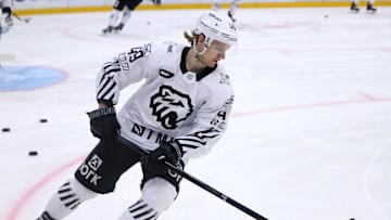 Traktor Hockey Club player, Maxim Shabanov (49) seen in...