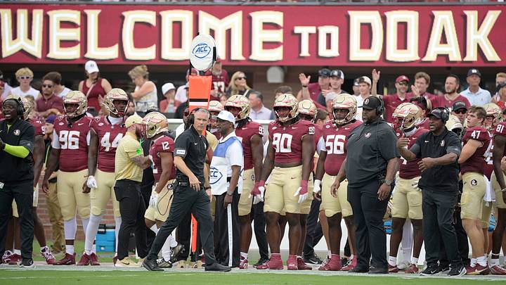 Florida State Seminoles head coach Mike Norvell