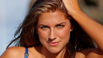 Alex Morgan was photographed by Adam Franzino on Guana Island.