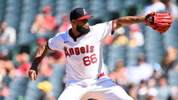 Los Angeles Angels pitcher Luis García