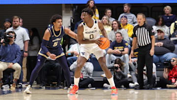 West Virginia University forward Brenen Lorient 