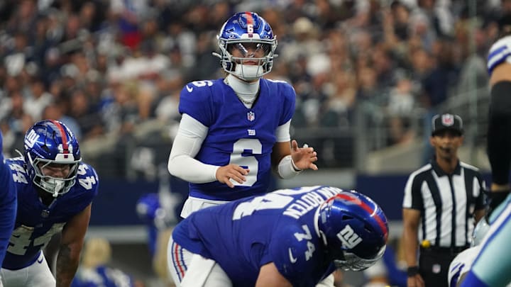 New York Giants head coach Brian Daboll addressed speculation that rookie quarterback Jaxson Dart could start for the team.