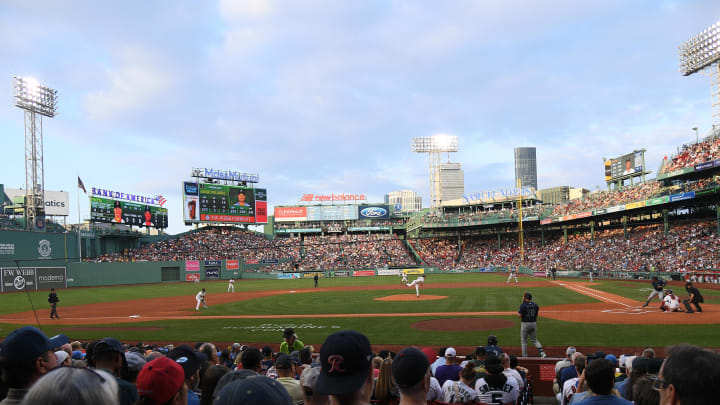 Jul 29, 2024; Boston, Massachusetts, USA; A general view during the second inning of a game between the Boston Red Sox and the Seattle Mariners at Fenway Park. Mandatory Credit: Eric Canha-USA TODAY Sports