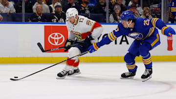 Florida Panthers forward Sam Reinhart and Buffalo Sabres defenseman Owen Power