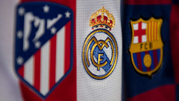 The Real Madrid Club Badge With The Badges of Atlético Madrid and FC Barcelona