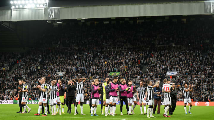 Newcastle celebrate famous win over PSG