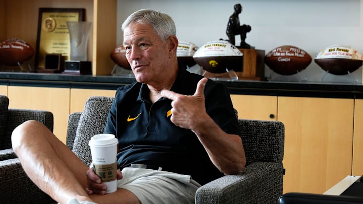 Iowa coach Kirk Ferentz will begin his 27th season leading the Hawkeyes this fall.