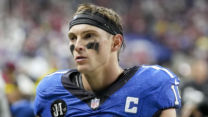 Indianapolis Colts wide receiver Alec Pierce leaves the field